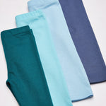 Hanes Baby Leggings, Ultimate Flexy Knit Pants Boys & Girls, 3-Pack, Violet/Green/Aqua/Light Blue, 12-18 Months