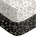 Yoofoss Baby Crib Sheets 2 Pack for Boys and Girls - 52x28 Fitted Crib Sheet Neutral Fits for Standard Crib and Toddler Mattress, Ultra Soft Breathable Microfiber Animal World