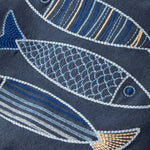 Gymboree,Boys,and Toddler Long Sleeve Embroidered Layered Top,Coastal Fish,8