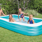 INTEX 58484EP Swim Center Inflatable Family Pool: 277 Gallon Capacity – 120" x 72" x 22" – Blue