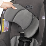 Evenflo Tribute LX 2-in-1 Lightweight Convertible Car Seat, Travel Friendly (Saturn Gray)