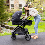 Joie Ginger 4-in-1 Convertible Pramette and Stroller, Height Adjustable seat, All-Wheel Suspension, Extra Storage – for Newborns and Toddlers (Evergreen)