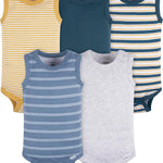 Gerber Baby Girls Multi-Pack Sleeveless Onesies Bodysuit