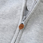 Comfy and Cozy Cotton Girls Long Sleeve Hoodie Full Zip Outwear in SpringFfall Winter for 9-12M Grey Jacket