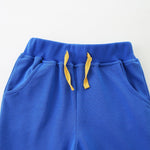 AMIYAN Boys Cotton Pants Toddler Sweatpants Boys Joggers Pants with Pocket Drawstring Royal Blue 4T