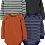 Simple Joys by Carter's Baby 4-Pack Long-Sleeve Thermal Bodysuit