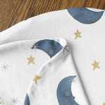 Sweet Jojo Designs Moon and Star Nursing Pillow Cover Breastfeeding Pillowcase for Newborn Infant Bottle Breast Feeding Pillow NOT Included - Navy Blue and Gold Watercolor Celestial Sky Gender Neutral