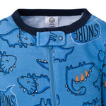 Gerber Baby Boys' 2-Pack Footed Pajamas, Sleepy Blue Dino, 6-9 Months