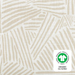 Babyletto 100% Organic Cotton Crib Sheet, GOTS-Certified, Fitted 360°, Ultra-Soft and Breathable Muslin - Oat Stripe