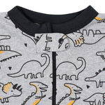 Gerber Baby Boys' 2-Pack Footed Pajamas, Grey Dinos Grey, 0-3 Months