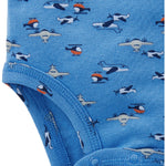Simple Joys by Carter's Baby Boys' 5-Pack Long-Sleeve Bodysuit, Blue/Grey/White, 3-6 Months