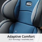Chicco KidFit Adapt Plus 2-in-1 Belt-Positioning Booster Car Seat, Backless and High Back Booster Seat, for Children Aged 4 Years and up and 40-100 lbs., Vapor/Grey