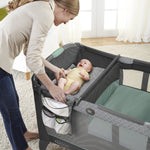 Graco Pack and Play Change 'n Carry Playard | Includes Portable Changing Pad, Manor, 40x28.5x29 Inch (Pack of 1)
