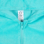 Gerber Baby Girls Toddler Zipper Hoodie Terry Swimsuit Swimwear Cover Up, Aqua, 0-3 Months US