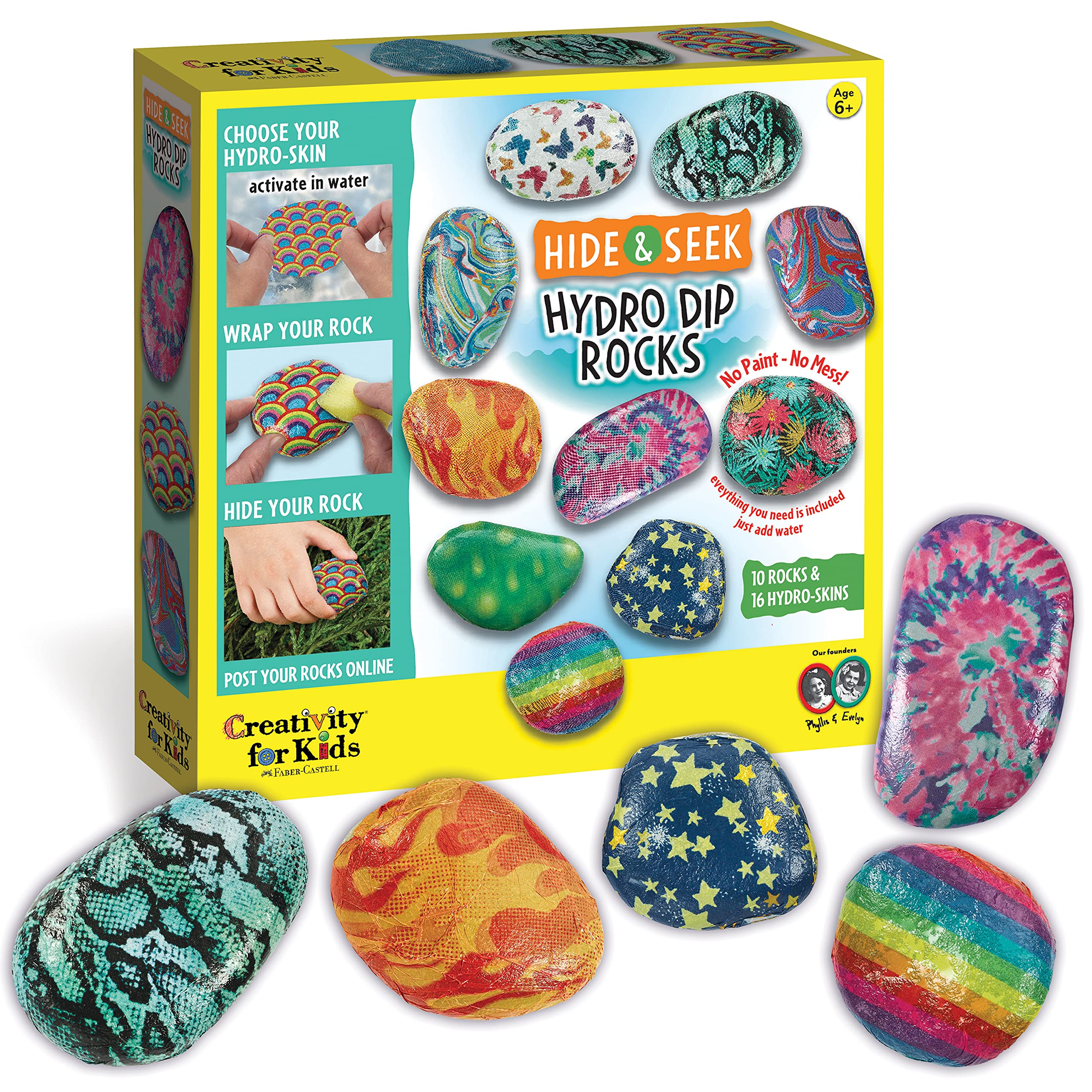 Creativity for Kids Glow in the Dark Rock Painting Kit: Crafts for Kids Ages 6-8+, Painting Rocks Arts and Crafts, Kids Gift