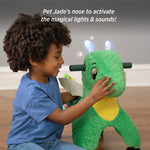 Radio Flyer Jade The Magical Dragon with Interactive Lights and Sounds, Ride On Toy for Toddlers Ages 1-3, Green Dragon Toy for Kids, Medium