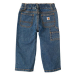Carhartt Baby Boys Loose Fit Denim Utility Jeans, Denim Medium Wash,3 Months