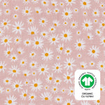 Babyletto 100% Organic Cotton Crib Sheet, GOTS-Certified, Fitted 360°, Ultra-Soft and Breathable Muslin - Daisy