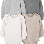 Simple Joys by Carter's Baby 4-Pack Long-Sleeve Thermal Bodysuit