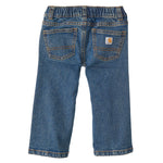 Carhartt Baby Boys Relaxed Fit Denim 5-Pocket Boot-Cut Jeans, Medium Wash, 12 Months US