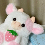 Adorable Strawberry Cow Plush Toy