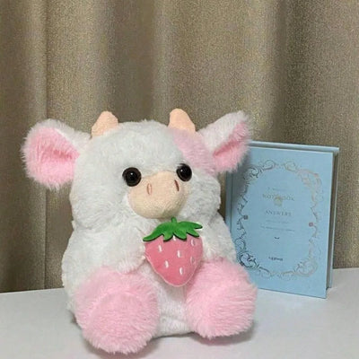 Adorable Strawberry Cow Plush Toy