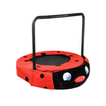 XTP003 Assembled children's trampoline, happy expression, outdoor and indoor dual-use, ladybug black and red foldable iron tube