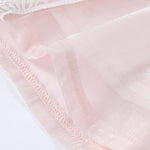 Baby Girl Lace Patched Design Puff Sleeve Fashion Mesh Dress