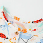 Baby Girl Cartoon Graphic Short Sleeve Casual Western Style Dress