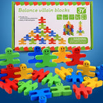 Wooden Balance Villain Blocks Montessori Toys For Toddlers, Education For Fine Motor Skills - Sorting & Matching, Educational Stacking Toys Kids