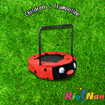 XTP003 Assembled children's trampoline, happy expression, outdoor and indoor dual-use, ladybug black and red foldable iron tube