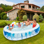 90×60×20In Inflatable Swimming Pool Blow Up Family Pool For Kids Foldable Swim Ball Pool Center