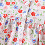 Baby Girl Little Floral Print Sleeveless Dress Combo Short Pants In Sets