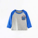 Baby Cute Bear Graphic Color Matching Design Soft Cotton Shirt