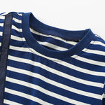 Baby Girl Striped Pattern Rainbow Embroidered Design Shirt