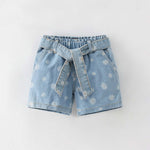 Baby Girl All Over Flower Pattern Casual Shorts In Summer
