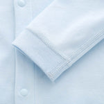 Baby Solid Color Full Button Front Design Organic Cotton Jumpsuit