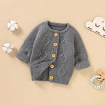 Baby Solid Color Crochet Knitting Design Knit Cardigan