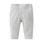 Baby Solid Color Long Sleeve Underwear Sets In Spring & Autumn