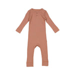 Baby Solid Color Long Sleeve Soft Cotton Basic Jumpsuit