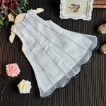 Baby Girl Dimensional Butterfly Embroidery Lace Patchwork Sleeveless Dress