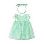 Baby Girl Floral Embroidered Pattern Lace Patchwork Sleeveless Dress