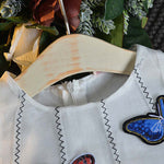 Baby Girl Dimensional Butterfly Embroidery Lace Patchwork Sleeveless Dress
