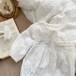 Baby Girl Solid Color Long Sleeve Sweet Style Quality Onesies