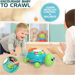 Baby Toys 6 to 12 Months;  Musical Turtle Crawling Baby Toys for 12-18 Months;  Early Learning Educational Toy with Light & Sound;  Birthday Toy for Infant Toddler Boy Girl 1-2 Year Old