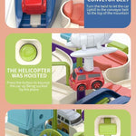 Kids Race Track Toys For Boy Car Adventure Toy For 3 4 5 6 7 Years Old Boys Girls; Puzzle Rail Car; City Rescue Playsets Magnet Toys W/ 4 Mini Cars; Preschool Educational Car Games Gift Toys