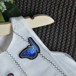 Baby Girl Dimensional Butterfly Embroidery Lace Patchwork Sleeveless Dress