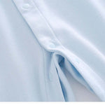 Baby Solid Color Full Button Front Design Organic Cotton Jumpsuit