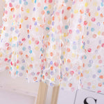 Baby Girl Polka Dot Print Lace Patchwork Design Sleeveless Dress