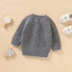 Baby Solid Color Crochet Knitting Design Knit Cardigan